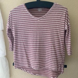 Stitch Fix (0+0) stripe drop sleeve- M stripe 3/4